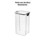 Pote Hermetico Organizador Slim Em Acrilico 1600ml