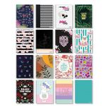 Kit 5 Cadernos Universitário 1 Matéria Feminino Com 80 Folhas De Capa Dura Aramado
