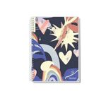 Kit 5 Cadernos Universitário 1 Matéria Feminino Com 80 Folhas De Capa Dura Aramado