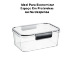 Pote Hermetico Organizador Clear Em Acrilico 1400ml