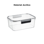 Pote Hermetico Organizador Clear Em Acrilico 1400ml