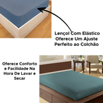 Lençol Com Elástico De Casal Em Poliéster 1,38m x 1,88 m x 20cm