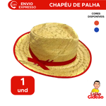 Chapéu de Palha Malandrinho Com Fita Festa Junina Arria