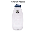 Garrafa De água Canoa Cristal Tampa Preta De Plástico Resistente 1500ml Para Geladeira