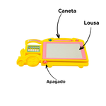 Lousa Mágica Em Formato De Trem + Caneta Para Escreve E Desenha Tela Colorida