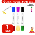 Marcador Para Quadro Branco Canetão Ponta Dupla 2 em 1