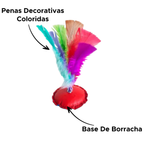 Peteca Com Penas Coloridas Para Festa Junina Arraia Festa Caipira Brincadeiras