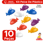 Kit 10 Unidades Peixe Peixinho Plástico Para Pescaria Festa Junina Sortidos