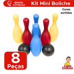 Kit Boliche Bolichão 6 Pinos Plástico 2 Bolas Infantil Criança Mini Boliche Sortidos