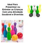 Kit Boliche Bolichão 6 Pinos Plástico 2 Bolas Infantil Criança Mini Boliche Sortidos