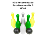 Kit Boliche Bolichão 6 Pinos Plástico 2 Bolas Infantil Criança Mini Boliche Sortidos