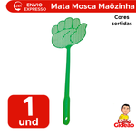 Mata Moscas Mãozinha Raquete Insetos Mosquitos Cabo Longo Plástico Manual Sortido