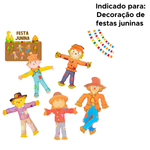 Kit Com 6 Espantalhos Para Festa Junina Julina Caipira Decoração