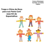 Kit Com 6 Espantalhos Para Festa Junina Julina Caipira Decoração