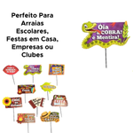 Kit 10 Placa Plaquinha Decorativa Festa Junina Julina Selfies