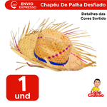 Chapéu De Palha Tremendao Desfiado Para Festa Junina Julina Caipira