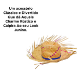 Chapéu De Palha Tremendao Desfiado Para Festa Junina Julina Caipira