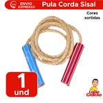 Pula Corda Sisal Cabo De Madeira Brinquedo Infantil Para Criança Sortido