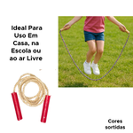 Pula Corda Sisal Cabo De Madeira Brinquedo Infantil Para Criança Sortido