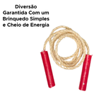 Pula Corda Sisal Cabo De Madeira Brinquedo Infantil Para Criança Sortido