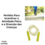 Pula Corda Sisal Cabo De Madeira Brinquedo Infantil Para Criança Sortido