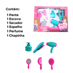 Kit Beleza Secador Chapinha Acessórios Tathi Beauty Brinquedo Infantil Criança Para Meninas