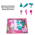 Kit Beleza Secador Chapinha Acessórios Tathi Beauty Brinquedo Infantil Criança Para Meninas