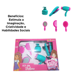 Kit Beleza Secador Chapinha Acessórios Tathi Beauty Brinquedo Infantil Criança Para Meninas