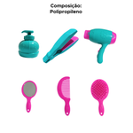 Kit Beleza Secador Chapinha Acessórios Tathi Beauty Brinquedo Infantil Criança Para Meninas