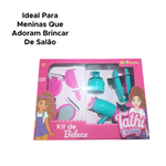 Kit Beleza Secador Chapinha Acessórios Tathi Beauty Brinquedo Infantil Criança Para Meninas