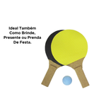 Kit 2 Raquetes De Ping Pong Tênis De Mesa Profissional Resistente + 1 Bola Sortidas