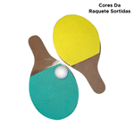 Kit 2 Raquetes De Ping Pong Tênis De Mesa Profissional Resistente + 1 Bola Sortidas