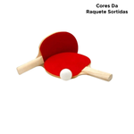 Kit 2 Raquetes De Ping Pong Tênis De Mesa Profissional Resistente + 1 Bola Sortidas