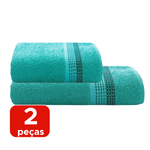 Kit Jogo De Toalha De Banho Grande + Rosto Macia 2 Peças 98% Algodão 