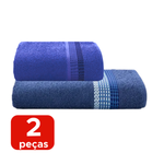 Kit Jogo De Toalha De Banho Grande + Rosto Macia 2 Peças 98% Algodão 