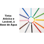Canetinha Hidrográfica Caneta Hidrocor Lavável Neo-Pen Gigante Com 12/24 Cores Compactor
