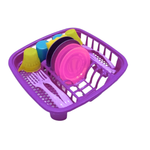 Kit Escorredor De Loucinha Clean Com 18 Peças Brinquedo Infantil Menina Faz De Conta