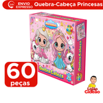 Jogo Quebra-Cabeça Princesinhas 60 Peças Brinquedo Infantil Para Lembrancinha Festas