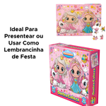 Jogo Quebra-Cabeça Princesinhas 60 Peças Brinquedo Infantil Para Lembrancinha Festas