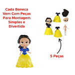 Coleção Bonecas Princesas Disney De Montar Infantil Para Meninas Sortidas