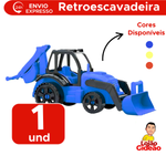 Carrinho Caminhão Trator Retroescavadeira Agroworks Maquina Escavadeira Brinquedo Infantil Criança