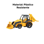 Carrinho Caminhão Trator Retroescavadeira Agroworks Maquina Escavadeira Brinquedo Infantil Criança