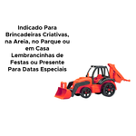 Carrinho Caminhão Trator Retroescavadeira Agroworks Maquina Escavadeira Brinquedo Infantil Criança