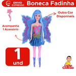 Brinquedo Boneca Para Meninas Fada Borboleta Com Asas Fadinha E Acessório