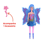 Brinquedo Boneca Para Meninas Fada Borboleta Com Asas Fadinha E Acessório