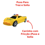 Carro Fricção De Policia Carrinho De Plástico Brinquedo Para Criança Infantil Lembrancinha Para Menino
