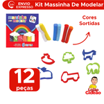 Kit Massinha De Modela Fazendinha Com 6 Cores 6 Moldes Para Criança Escola