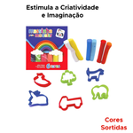 Kit Massinha De Modela Fazendinha Com 6 Cores 6 Moldes Para Criança Escola