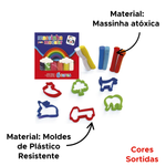 Kit Massinha De Modela Fazendinha Com 6 Cores 6 Moldes Para Criança Escola