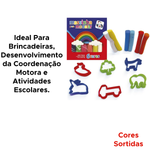Kit Massinha De Modela Fazendinha Com 6 Cores 6 Moldes Para Criança Escola